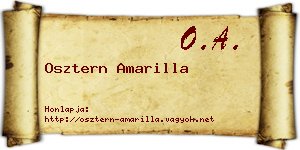 Osztern Amarilla névjegykártya